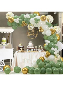Zeemey 152-pcs Olive Green Latex Decorative Balloon Arch Garland Set - Perfect for Graduation Baby Shower Wedding Birthday Bachelorette Party Backdrop Decoration - Suitable for Indoor and Outdoor  - Image 1
