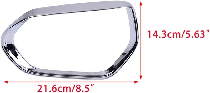 QASULER Chrome ABS Side Mirror Rain Eyebrow Cover Trim for Toyota Camry 2018-2019 - Image 2