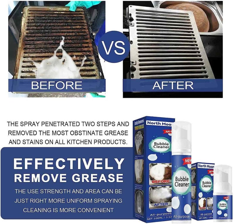 كلاراكو بخاخ منظف الفقاعات نورث مون من كلاركو - منظف الفقاعات متعدد الأغراض من نورث مون، بخاخ تنظيف رغوي بيداك لا يحتاج إلى شطف، فعال في إزالة بقع المطبخ (قطعتان) - Image 5