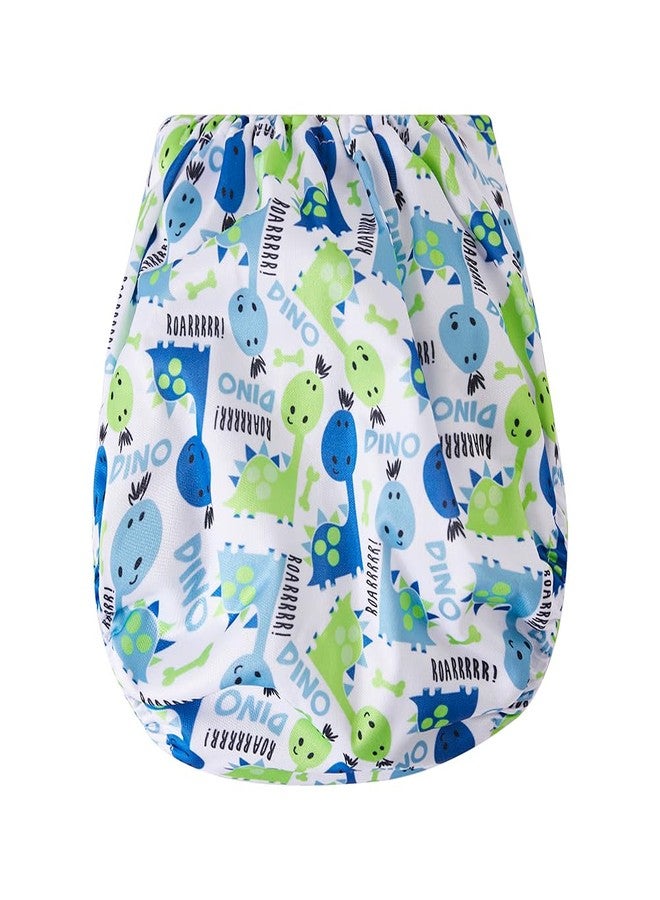 Big Softies Reusable Nappy with Insert Absorber|Adjustable Snap Fastener|Water-resistant|Comfortable|Rash-Free|Print-Dino|For Boys Newborn to 24 Months - Image 4