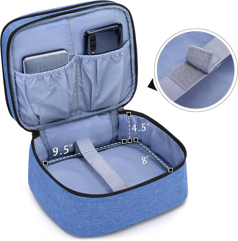 LUXJA Carrying Bag Compatible with DR.J Mini Projector, Portable Case for Mini Projector and Accessories, Blue - Image 4