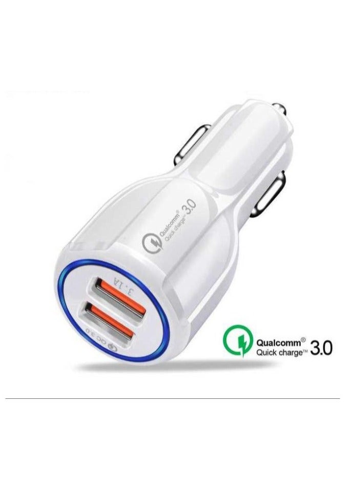 شاحن سيارة سريع التكيف Qualcomm QC 3.0 معتمد بمنفذي USB مزدوج لجميع الأجهزة FA152 متنوع