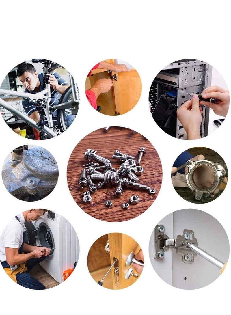 RACO Machine Screws/Bolts Stainless Steel Round Head Phillips Screws Muliti Purpose Use (5, 4x25mm) - Image 2