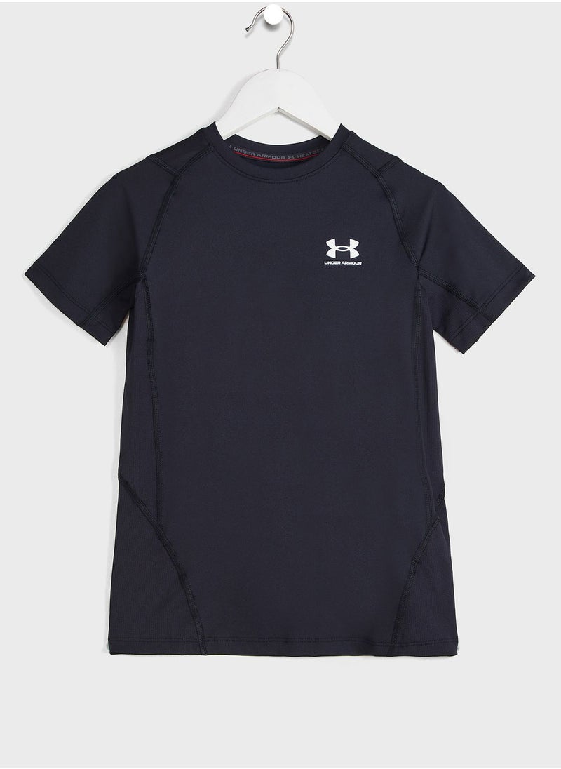 UNDER ARMOUR - Boys' HeatGear Armour Fitted T-shirt - Image 1