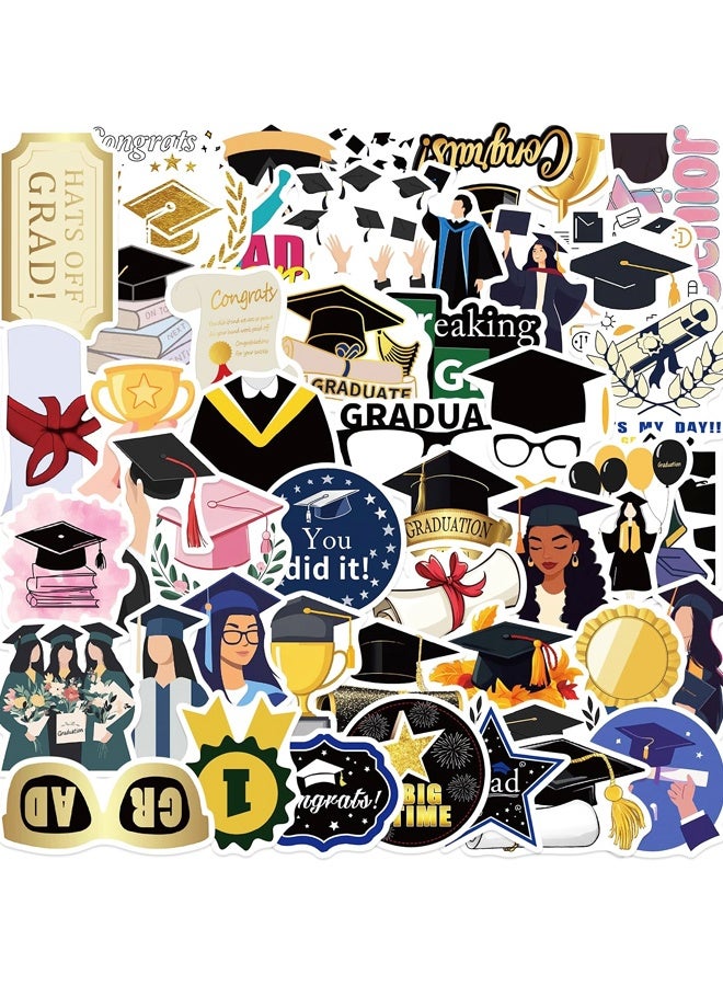 50Pcs Graduation Stickers Graduation Cap Stickers for Journaling Scrapbooking Vision Board Supplies Water Bottle Laptops Phone - Image 1