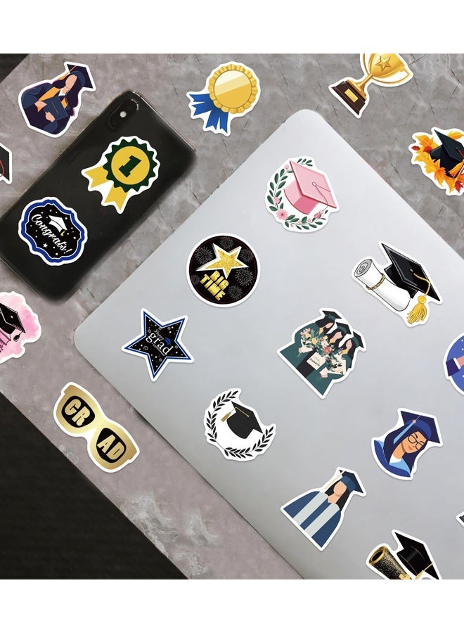 50Pcs Graduation Stickers Graduation Cap Stickers for Journaling Scrapbooking Vision Board Supplies Water Bottle Laptops Phone - Image 3