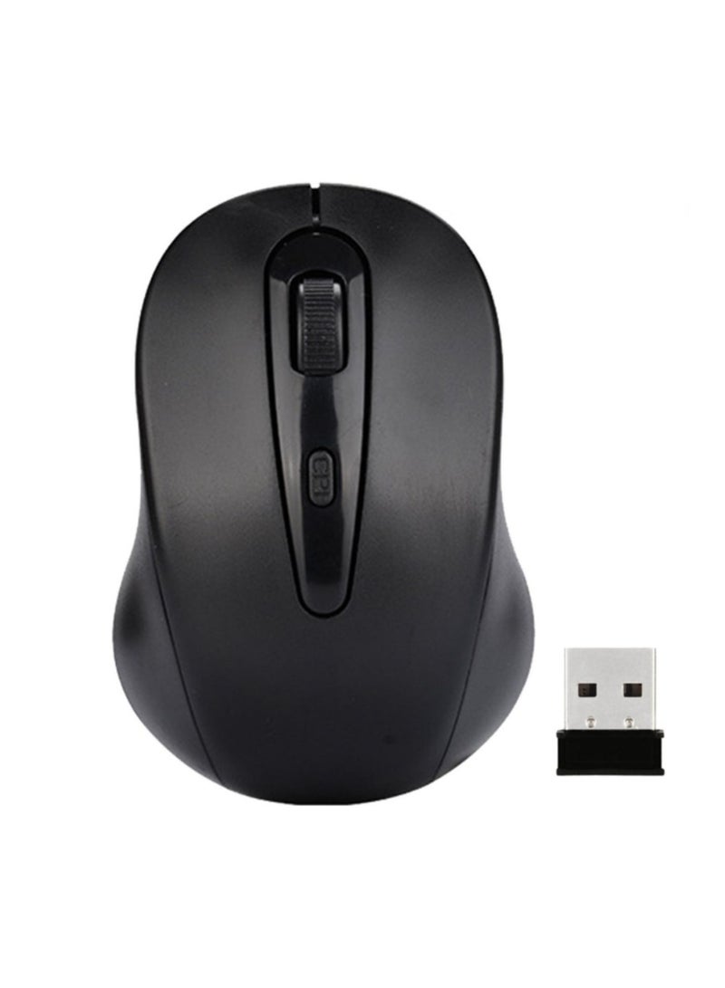 Wireless Mouse 2.4G  Mute Home Office Computer Laptop Mice with 3 Adjustable DPI Black - Image 2