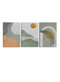 LOWHA Set Of 3 Framed Canvas Wall Arts Stretched Over Wooden Frame, Tree and Moon Paintings, For Home, Living Room, Office Decor  - Image 5
