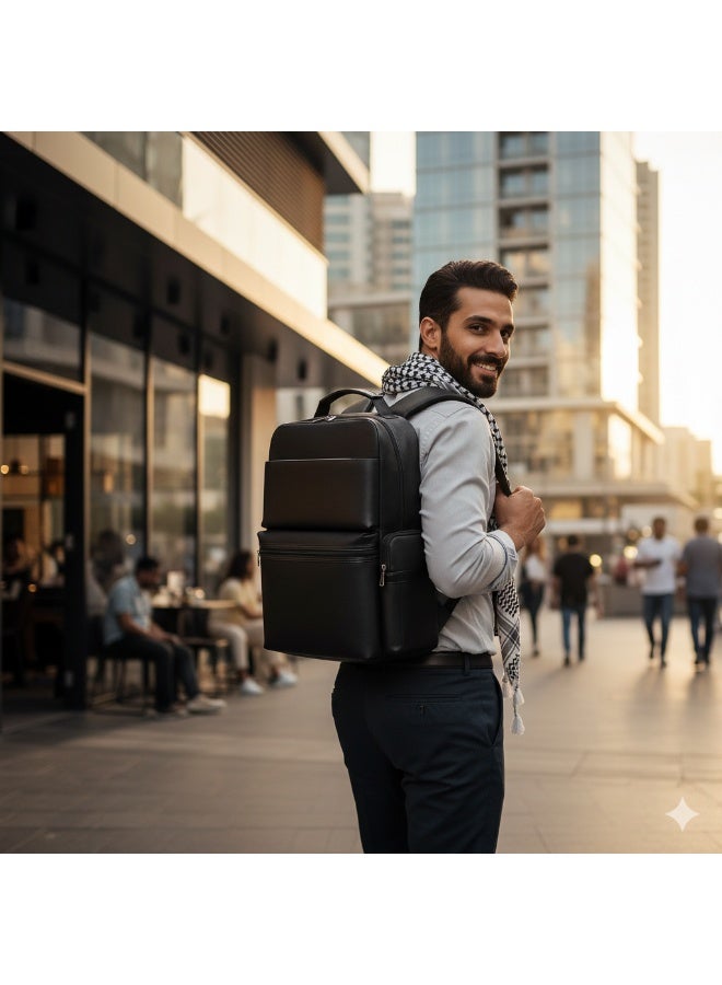 Skycare School Backpack for Men Women Water Resistant Laptop Backpack Bookbags College Daypack Black Backpack School Bag - Image 2