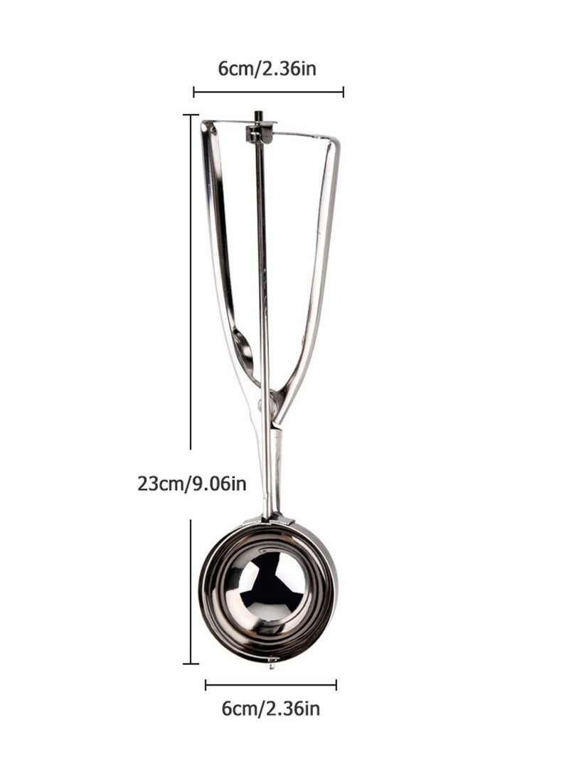 Group Tiger Stainless Steel Ice Cream Scoop Stack Spoon Watermelon Fruit Baller Making Tools  - Image 5