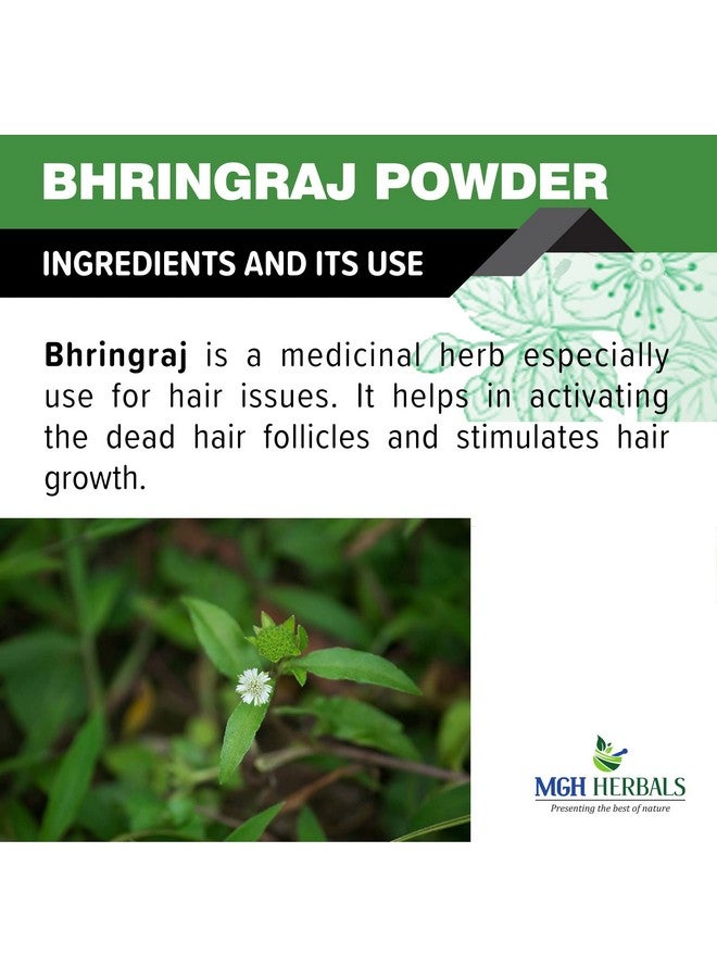 MGH Herbals 100% Pure Bhringraj Powder For Hair Growth - 200Gms | Good For Hair Pack, Hair Oil | Preservative Free  - Image 2