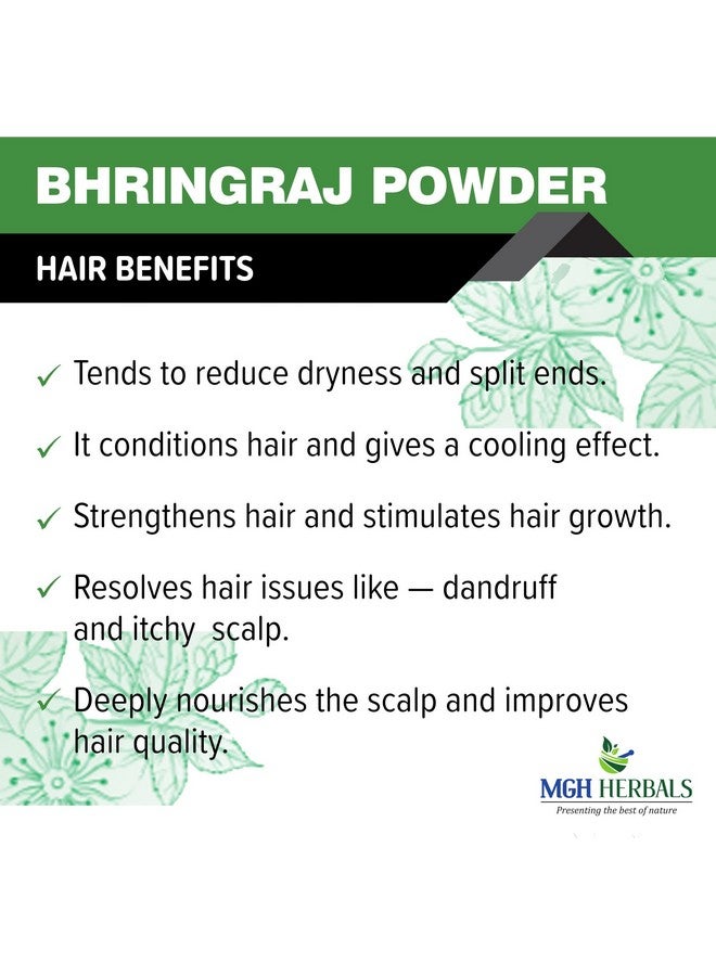MGH Herbals 100% Pure Bhringraj Powder For Hair Growth - 200Gms | Good For Hair Pack, Hair Oil | Preservative Free  - Image 3