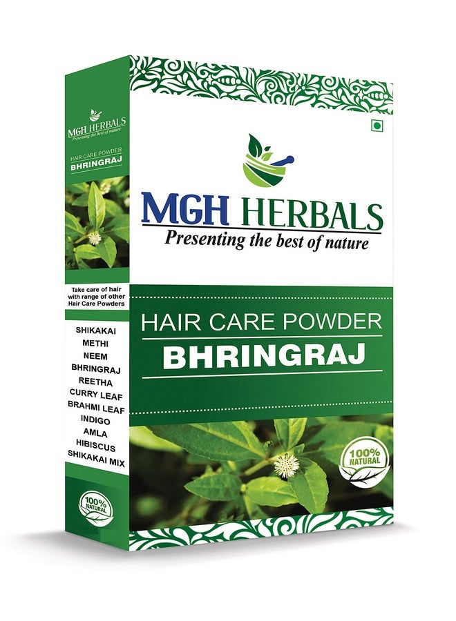 MGH Herbals 100% Pure Bhringraj Powder For Hair Growth - 200Gms | Good For Hair Pack, Hair Oil | Preservative Free  - Image 1