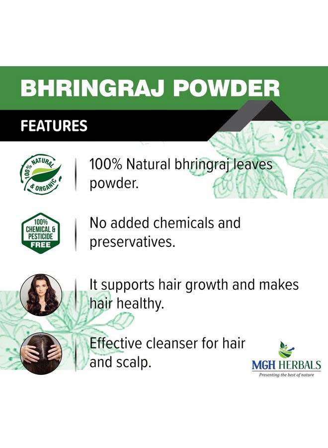 MGH Herbals 100% Pure Bhringraj Powder For Hair Growth - 200Gms | Good For Hair Pack, Hair Oil | Preservative Free  - Image 4