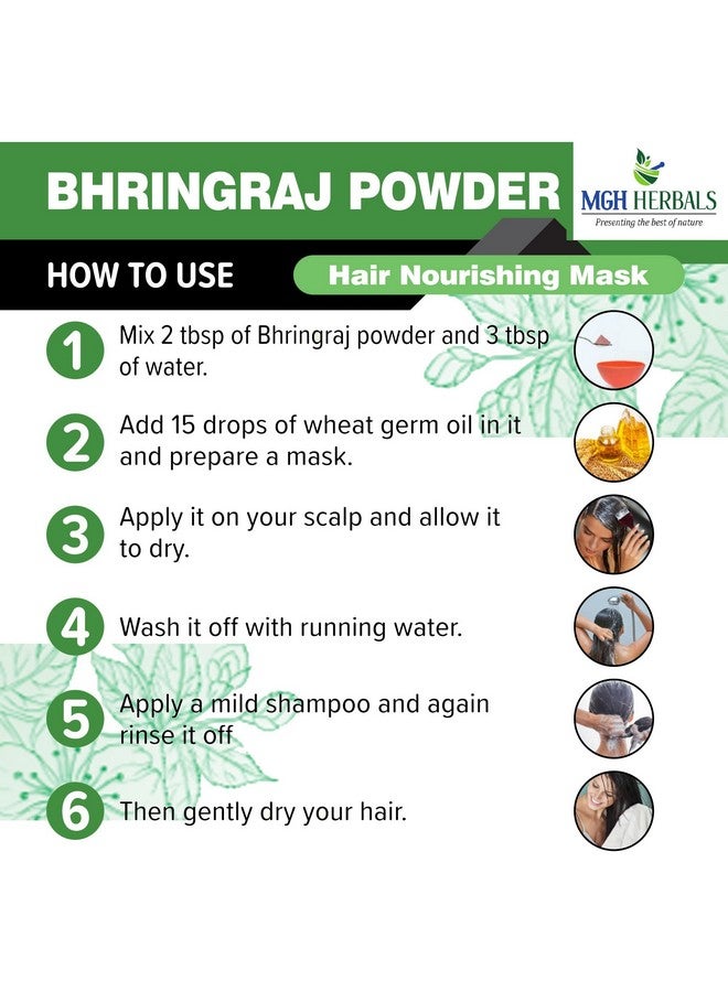 MGH Herbals 100% Pure Bhringraj Powder For Hair Growth - 200Gms | Good For Hair Pack, Hair Oil | Preservative Free  - Image 5