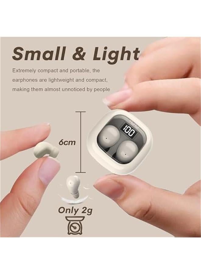 Smallest Invisible Mini Earbuds Wireless Bluetooth, Low Profile Micro Tiny Discreet Hidden Earbuds for Work, Small Headphones, Invisible Sleep Wireless Earphone IPX5 Waterproof for Small Ear Canals - Image 2