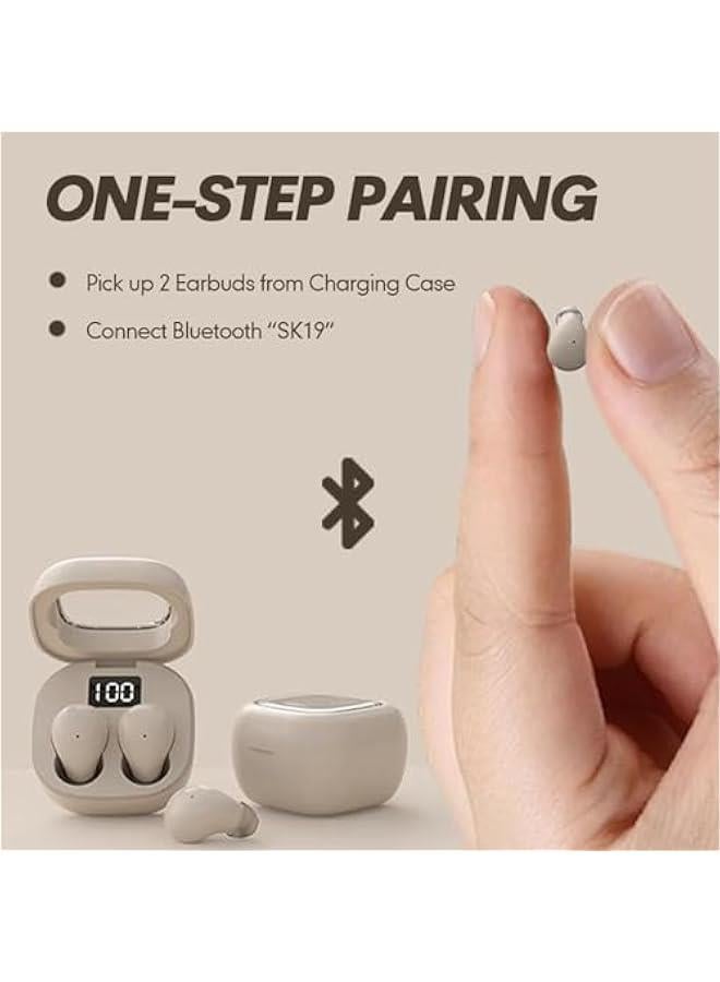 Smallest Invisible Mini Earbuds Wireless Bluetooth, Low Profile Micro Tiny Discreet Hidden Earbuds for Work, Small Headphones, Invisible Sleep Wireless Earphone IPX5 Waterproof for Small Ear Canals - Image 3