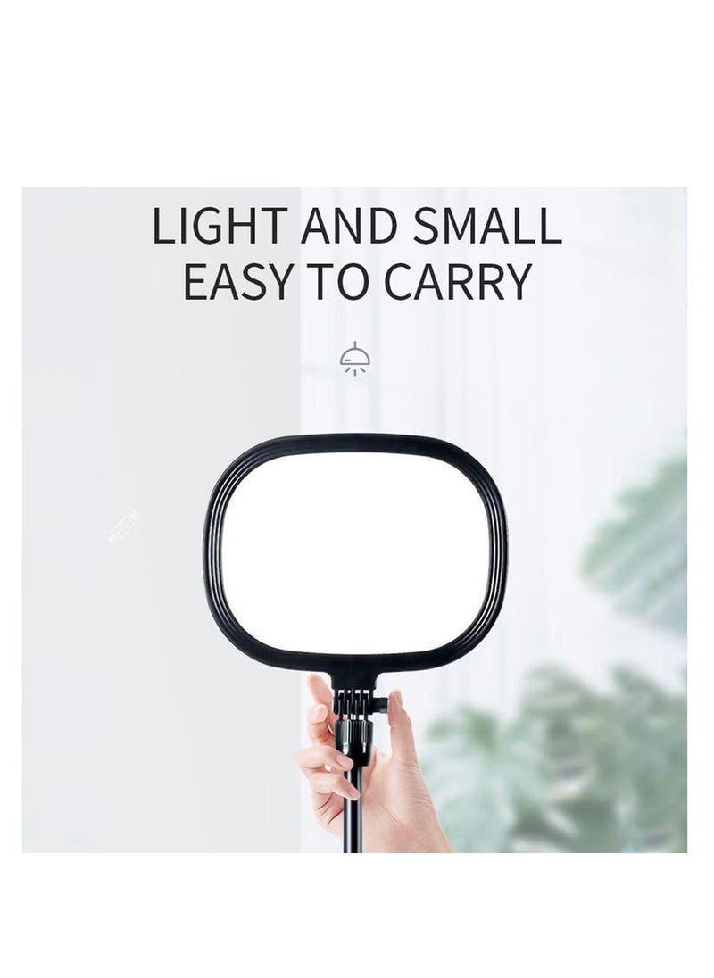 XiuWoo - Desk Video Light with Stand, Full-Screen Ring Light for Desk with Phone Holder, Desktop Laptop Ring Light for Video Recording, Live Streaming, Video Conference - Image 1