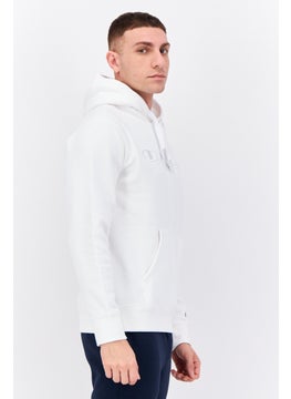 Champion Men Sportswear Fit Long Sleeves Hooded Running Sweatshirt, White  - Image 2