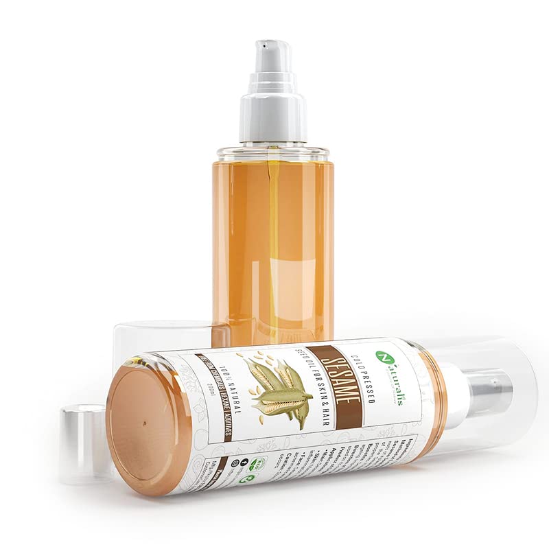 Naturalis Essence Of Nature Cold Pressed Sesame Seed Carrier Oil For Hair Body Skin Care Massage 200 Ml - Image 4