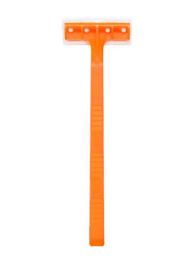 Dukal DUK DR03 Dawnmist Razor, Single Edge, Orange Handle, Clear Plastic Guard (Pack of 100 - Image 1
