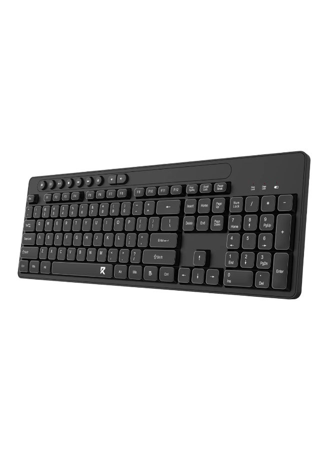 ريدراجون لوحة مفاتيح مكتبية لاسلكية كاملة الحجم Redragon BK-7094 | مفاتيح صامتة منخفضة الارتفاع | تصميم مريح - أسود - Image 3