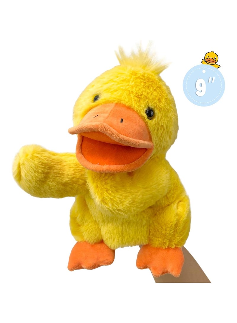Hand Puppets Duck Puppets,9" Realistic Stuffed Animal Puppets for Toddlers Duck Stuffed Puppets for Kids with Movable Mouth,Duck Animal Hand Puppets for Adults Hand Puppets - Image 2