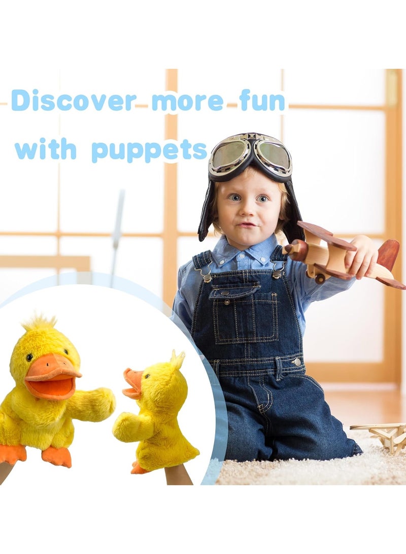 Hand Puppets Duck Puppets,9" Realistic Stuffed Animal Puppets for Toddlers Duck Stuffed Puppets for Kids with Movable Mouth,Duck Animal Hand Puppets for Adults Hand Puppets - Image 4