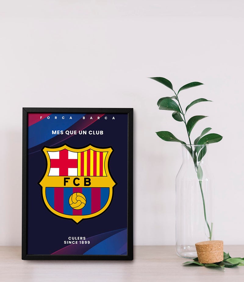 SINCE 7 STORE Barcelona Football Club Framed Poster (8 x 12 Inches) For Room Decor/Gifting/For Football Fans/For Barca Fans - Image 4