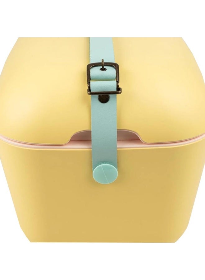 Polarbox ثلاجة بولار بوكس المحمولة - ثلاجة صغيرة سعة 20 لتر مع مقبض قابل للتعديل، تصميم عتيق، مادة الفلين - للشاطئ، النزهات، التخييم - Image 3