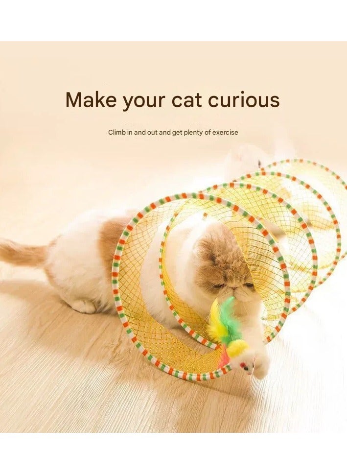 Cat Nest Cat Tunnel Toy – Foldable Expandable Scratching Post Washable Cat Passage - Image 1