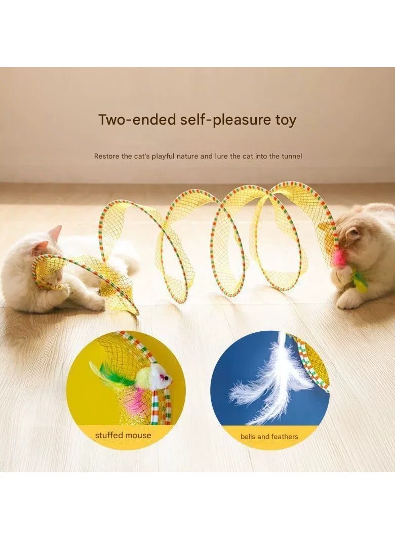 Cat Nest Cat Tunnel Toy – Foldable Expandable Scratching Post Washable Cat Passage - Image 2