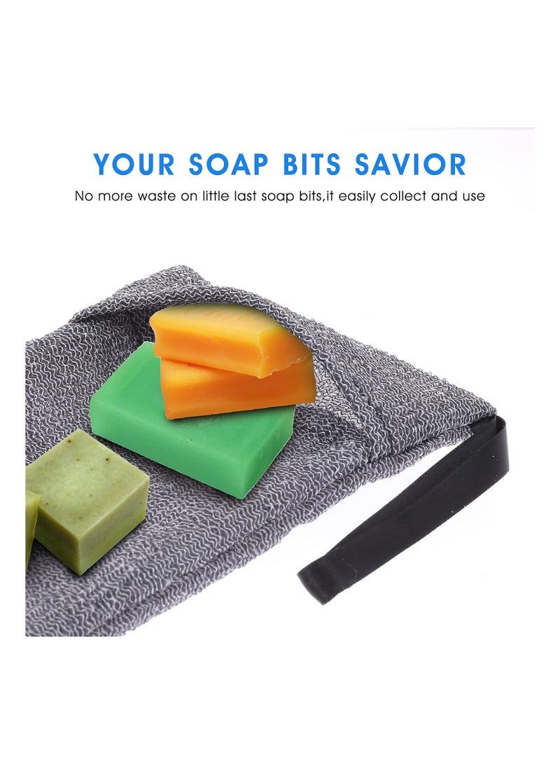 SYOSI 6PCS Sisal Soap Saver Bag for Exfoliation, Natural Cotton-Linen Soap Pouch Exfoliating Soap Bag Plastic-Free Soap Saver Bag Plastic-Free Sisal Soap Saver Shower Soap Bag for Women Men Bathroom Shower - Image 5