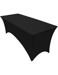 Utopia Kitchen Stretchable 6 Feet Black Tablecloth - Image 1