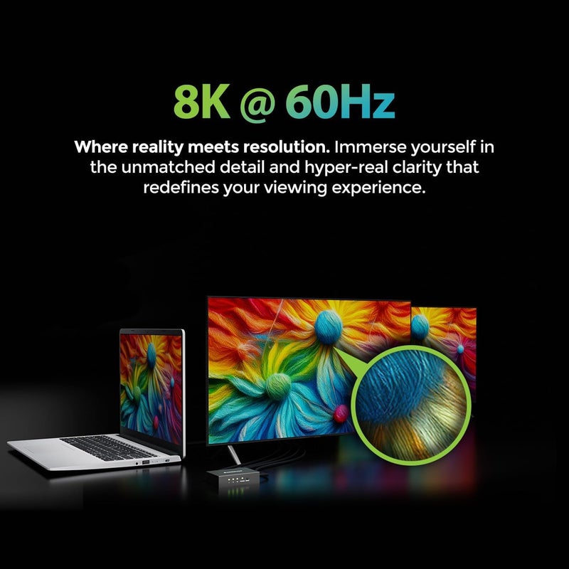 موزع HDMI 8K ثنائي المنافذ من IOGEAR – HDMI 2.0، 4K 60Hz UHD، HDCP 2.2، صوت دولبي، HDR، إدارة EDID – نسخ مصدر HDMI واحد إلى شاشتين (GHSP8822) - Image 4