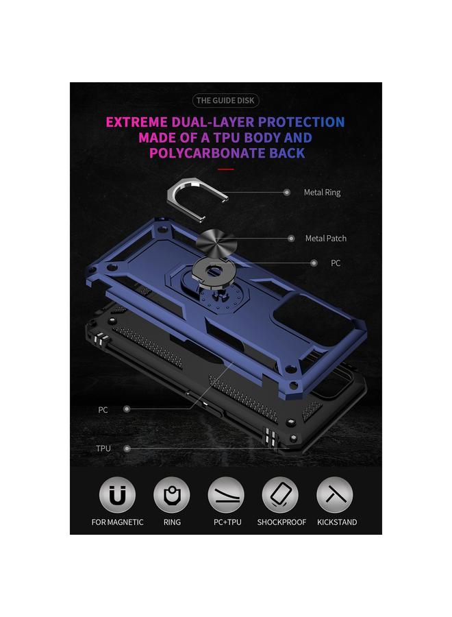 S-TOP Case For OPPO A55 5G Shockproof TPU + PC Protective Case with 360 Degree Rotating Holder - Image 4