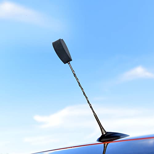 YGMONER Heart-Shape Star Car Antenna Topper - Easy to Find Car in The Parking Lot - Antenna Ball (Black Heart) - Image 3