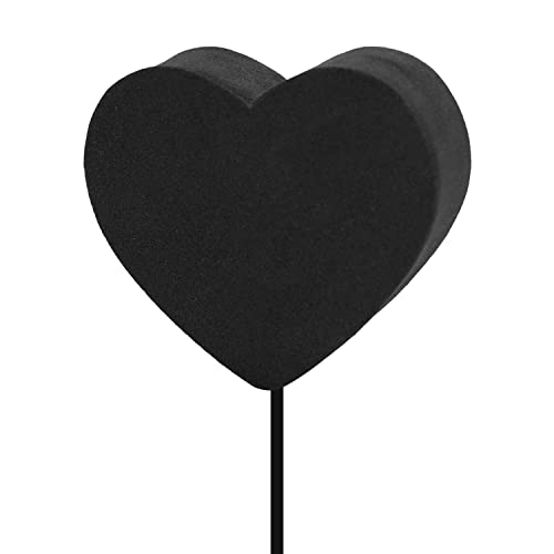 YGMONER Heart-Shape Star Car Antenna Topper - Easy to Find Car in The Parking Lot - Antenna Ball (Black Heart) - Image 1