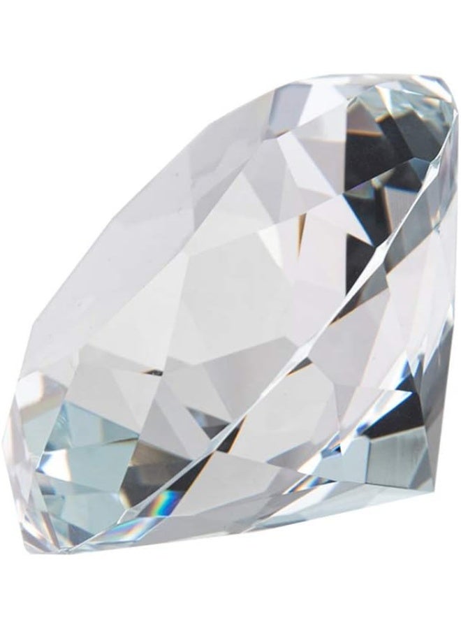 LONGWIN LONGWIN 50mm (2") Crystal Faceted Diamond Paperweight Wedding Favor Home Decor - Image 1