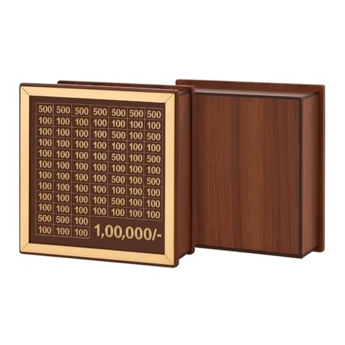 BELOXY Money Saving Box for Kids and Adults | Wooden Money Bank with Lock | Big Size Piggy Bank 2 Lakh Target | 1 Lakh Saving Box with Numbers | Undiyal Hundi Pig (Money Bank) - Image 3