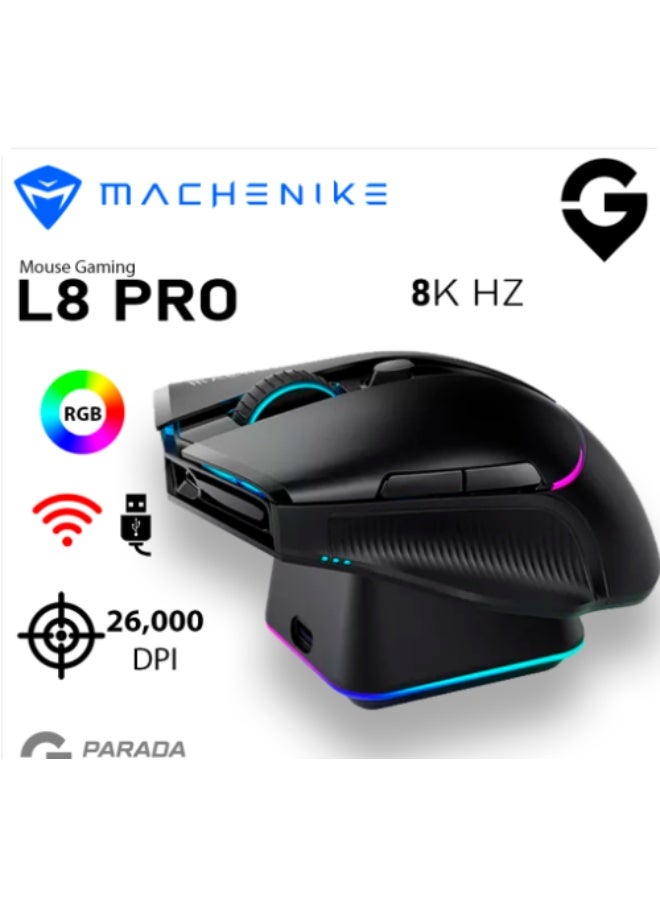 ماكينيك ماوس لاسلكي Machenike L8 Pro - أسود - Image 2