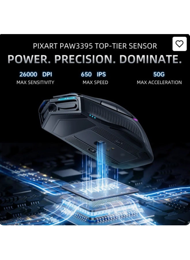 ماكينيك ماوس لاسلكي Machenike L8 Pro - أسود - Image 5