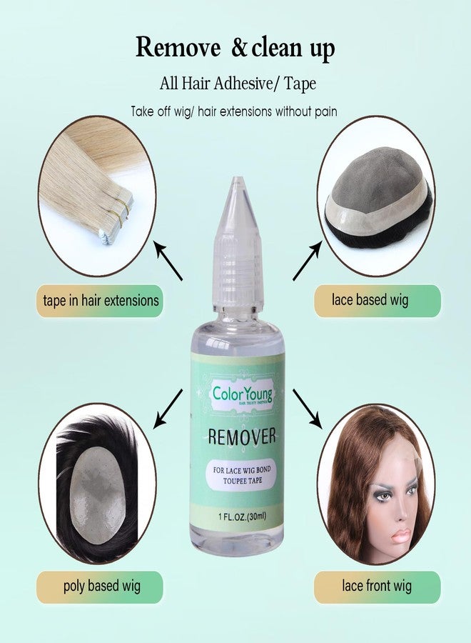 ColorYoung Tape in Extension Remover - Fast Acting Wig Tape Remover for Lace Wig & Toupee Hair Systems - Image 2