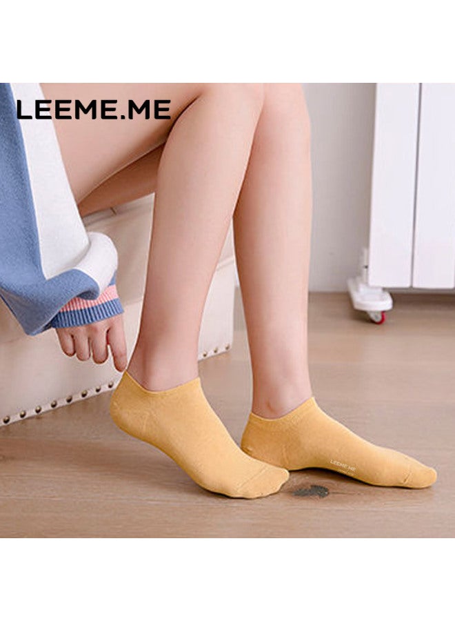 Leeme.me Li Mi Women's Socks, Spring And Summer Breathable Cotton Socks, Shallow-mouth Boat Socks, Women's Flat Short Socks, 5 White - Image 5