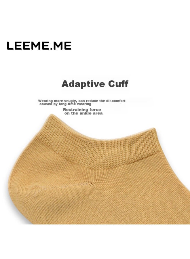 Leeme.me Li Mi Women's Socks, Spring And Summer Breathable Cotton Socks, Shallow-mouth Boat Socks, Women's Flat Short Socks, 5 White - Image 4