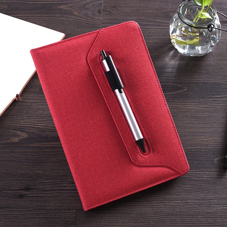 A5 Notebook Cloth Imitation Leather Business Notebook Notebook Creative Retro Diary Printed Logo Gift Box Set - Image 4