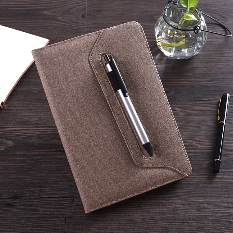 A5 Notebook Cloth Imitation Leather Business Notebook Notebook Creative Retro Diary Printed Logo Gift Box Set - Image 3