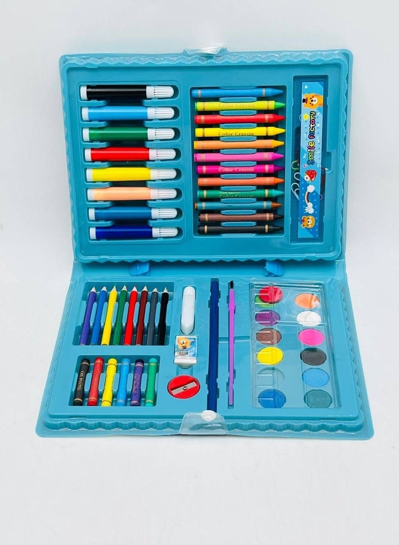 مجموعة الرسم للأطفال مكونة من 68 قطعة متنوعة من ادوات الرسم والتلوين - Image 1
