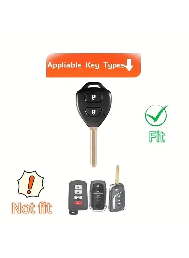 White TPU Car Key Cover For Toyota Corolla Vios Camry With Metal Ring - Image 4