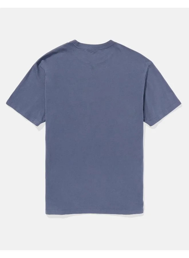 American Eagle Embroidered Crew Neck Graphic T-Shirt